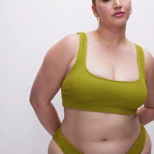 Good American Always Fits Scoops Bikini Top - Chartrusse